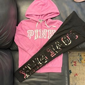 VS PINK hoodie & legging set!